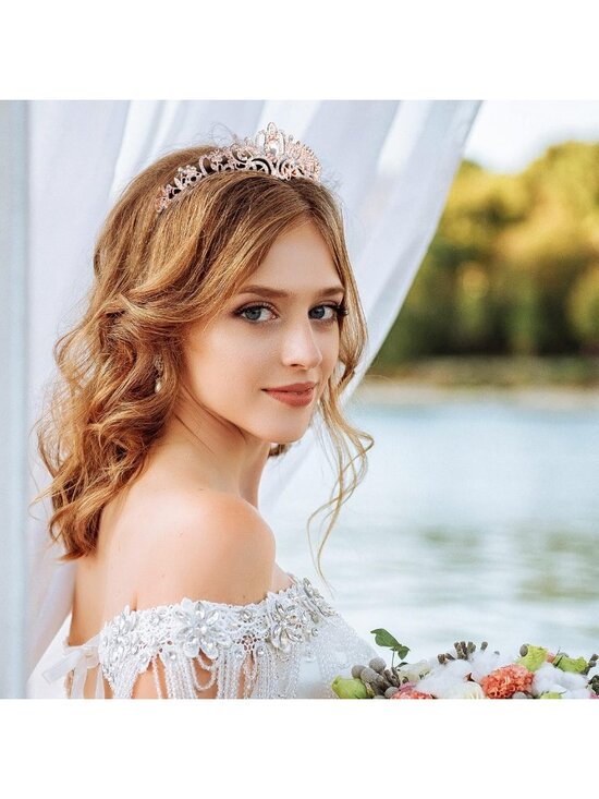 Elegant Crystal Tiara Crown for Women & Girls - Bridal, Prom, Birthday Headband main image 5
